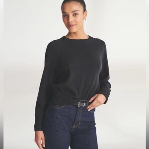 NAADAM Signature Cashmere Black Raglan Crewneck Sweater Size Small